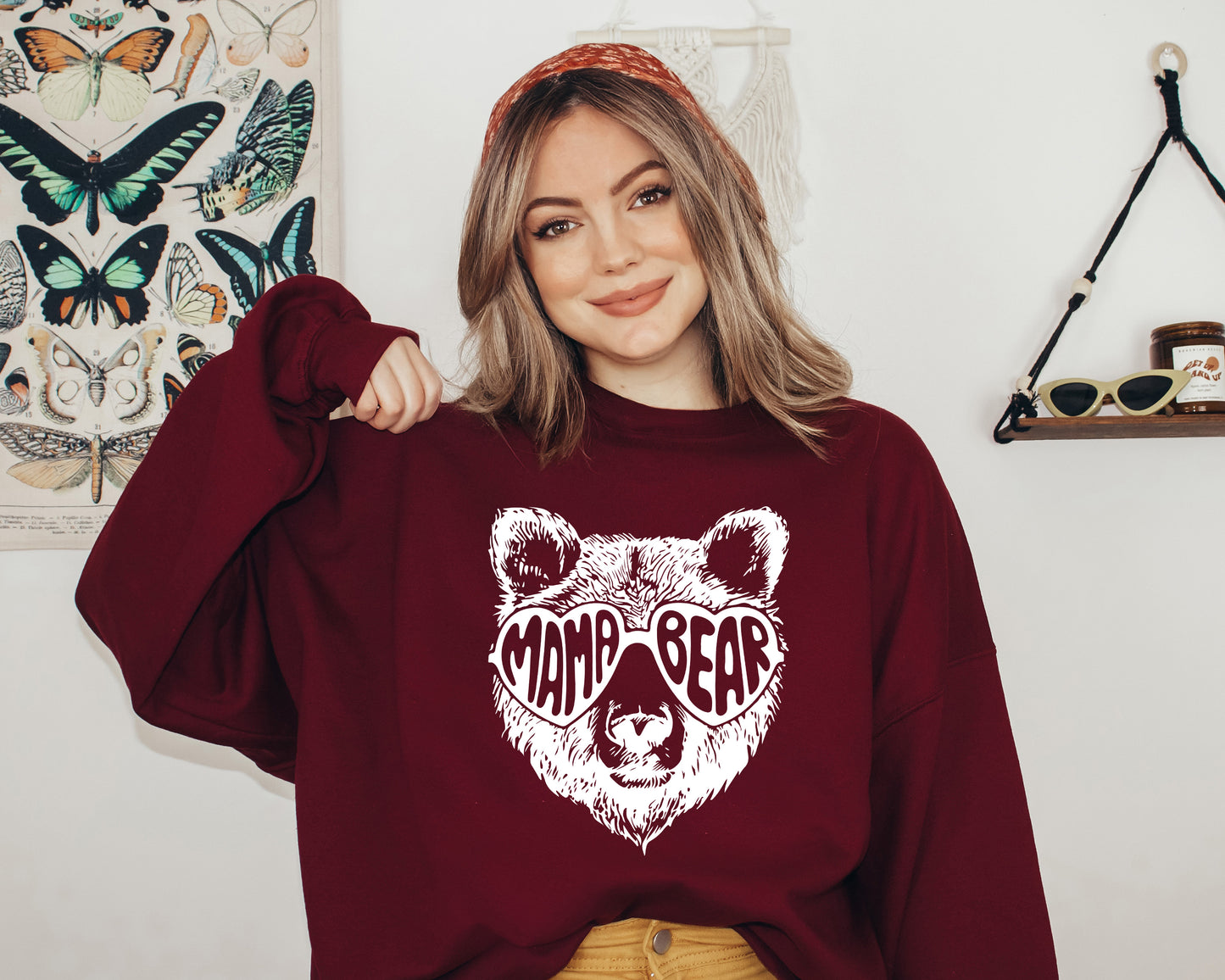 Mama Bear Sweatshirt, Bear Crewneck, Mama Bear Hoodie-newamarketing