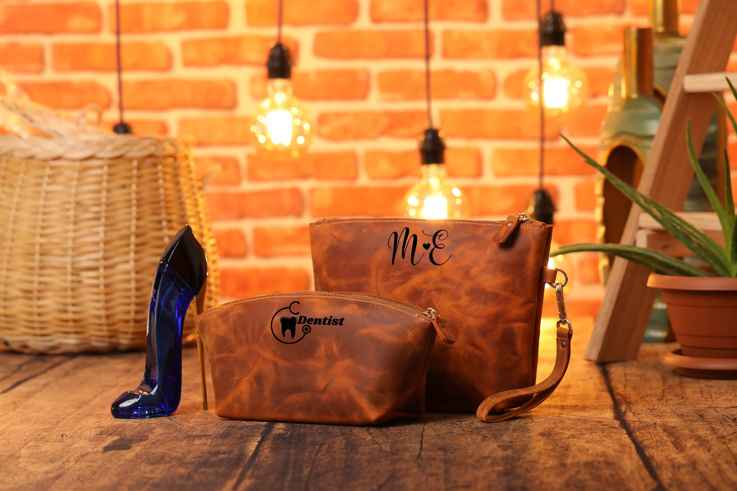 Leather Cosmetic Bags, Leather Toiletry Bag Women's, Leather Makeup Bag-newamarketing