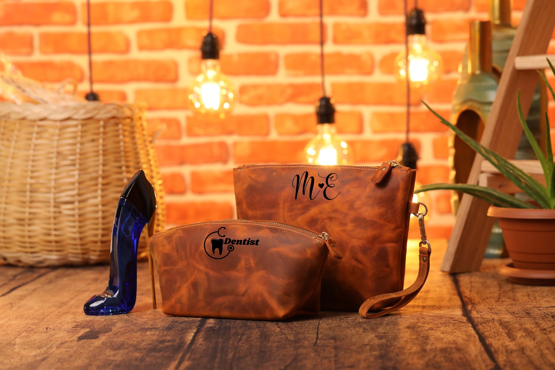 Leather Cosmetic Bags, Leather Toiletry Bag Women's, Leather Makeup Bag-newamarketing