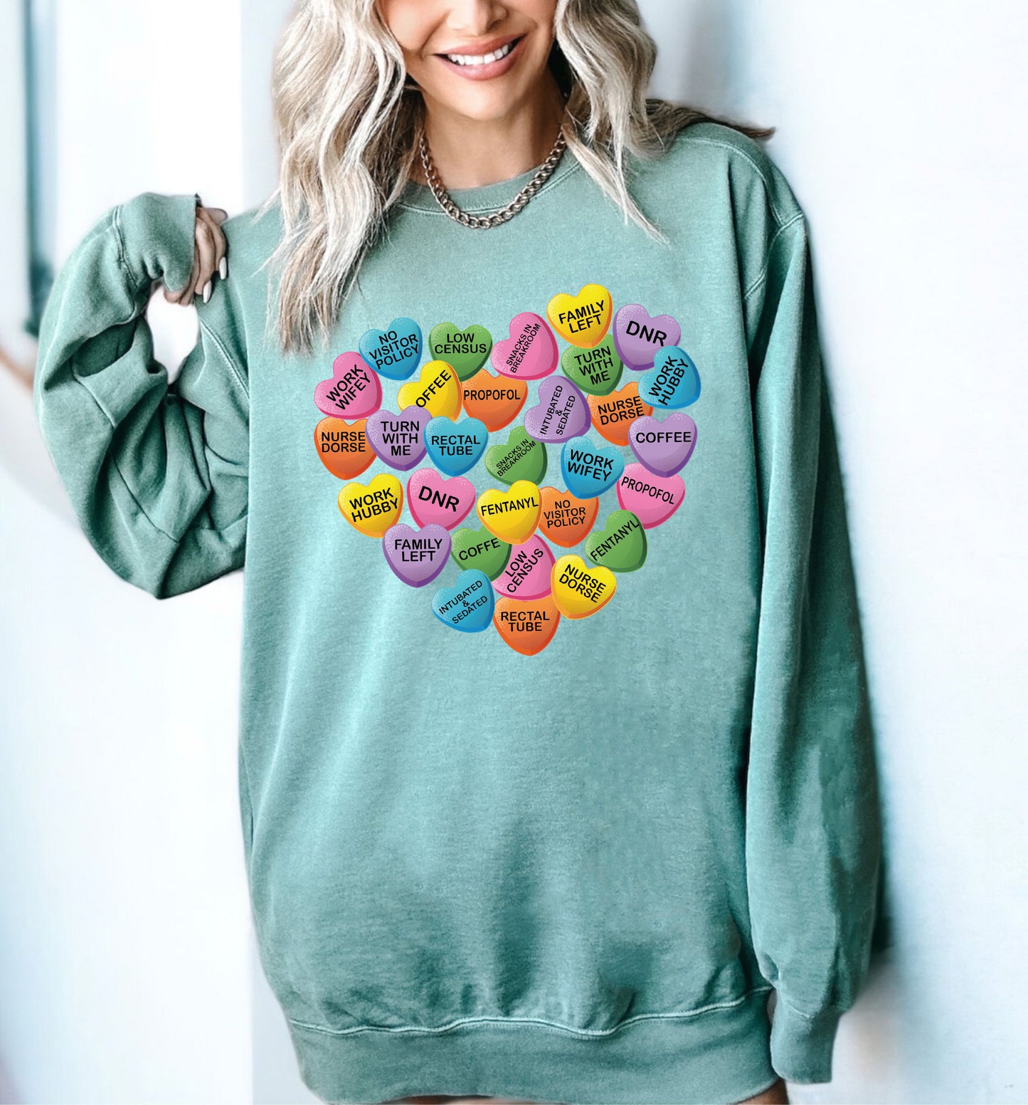 Comfort Color Sweatshirt, Nurse Sweatshirts, Cute Nurse Sweatshirt-newamarketing