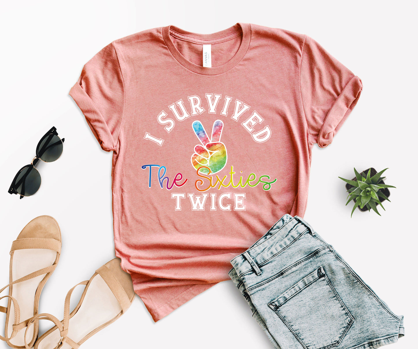 I Survived The 60s Twice T-Shirt, 60th Birthday T-Shirt, Birthday Shirts-newamarketing