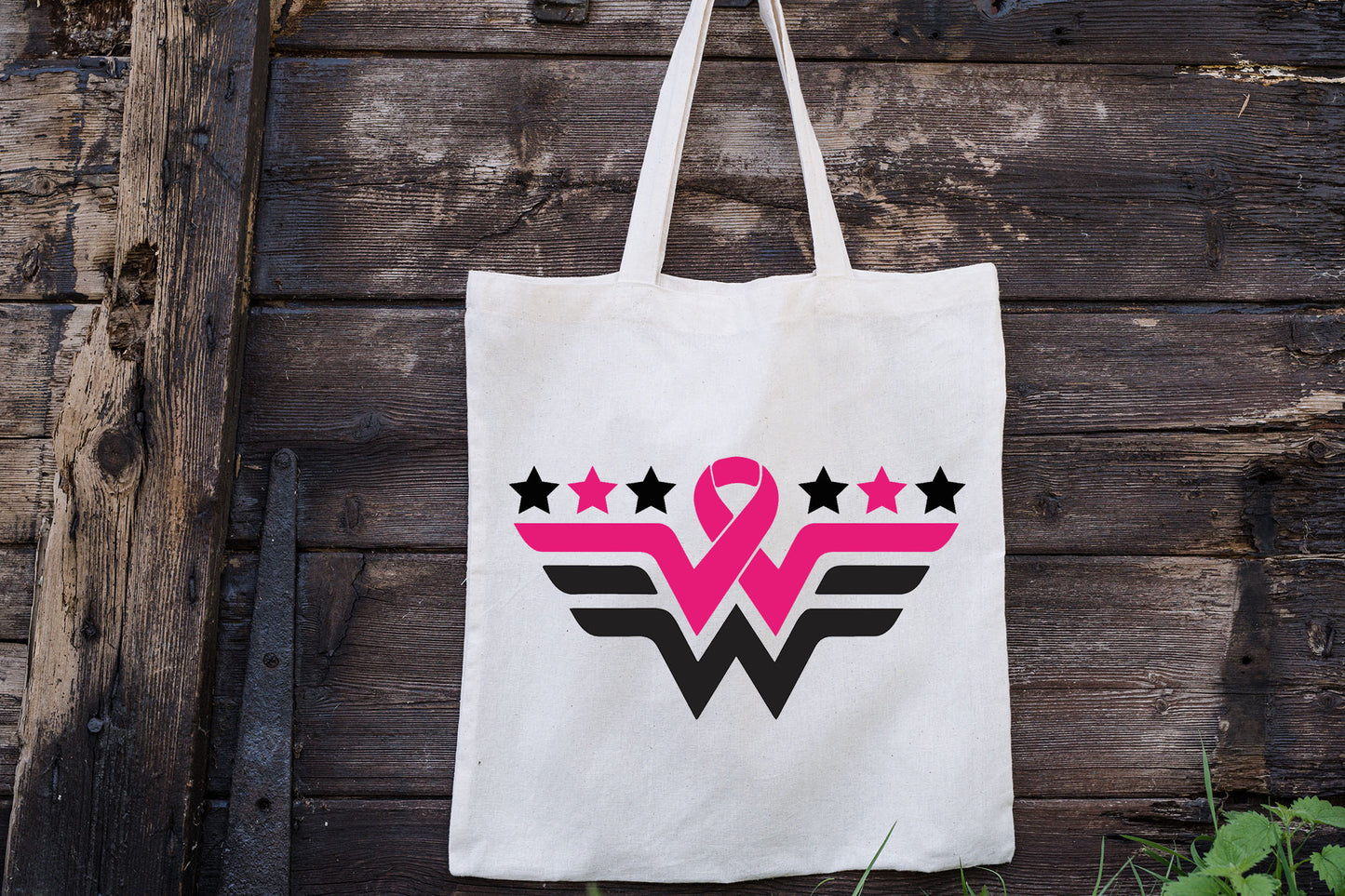 Brest Cancer Pi̇nk Ribbon Tote Bag, Pink Ribbon Bag, Tote Canvas Bags For Women-newamarketing