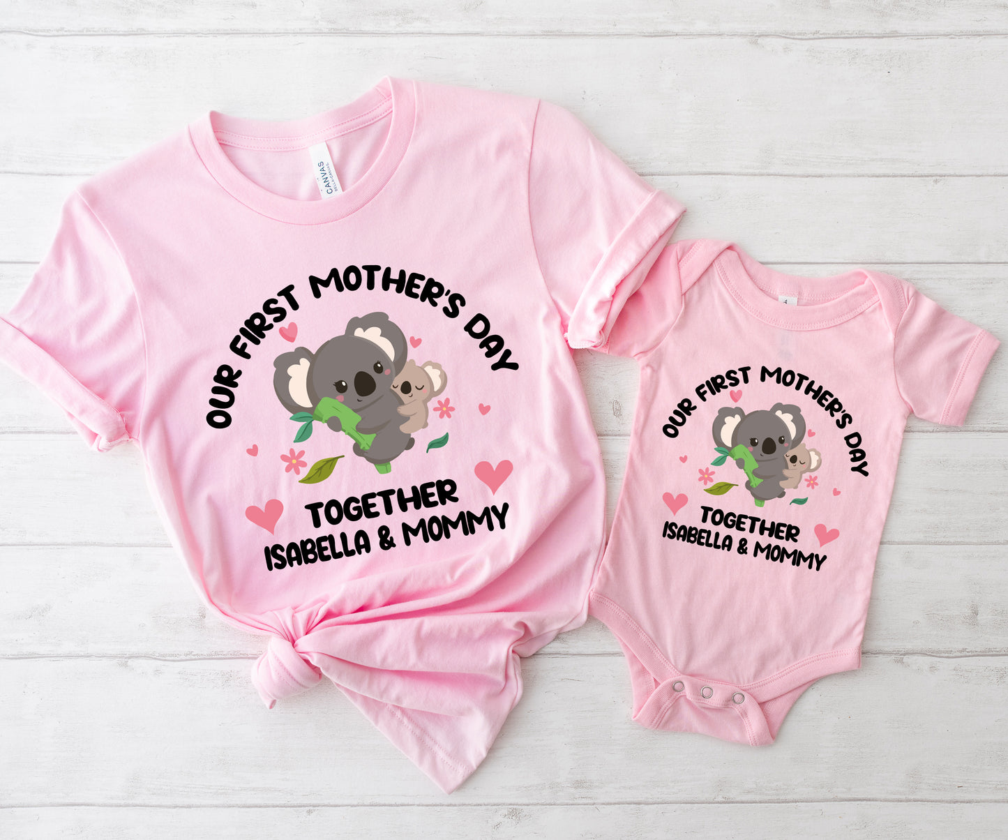 Our First Mothers Day Together Shirts, Personalized Mother's Day Shirts, Mothers Day Matching Outfits-newamarketing