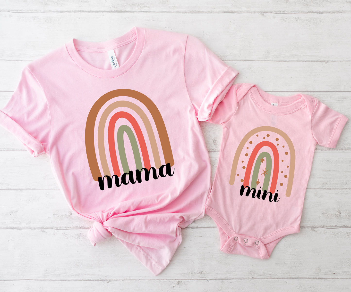 Mama And Mini Matching Shirts, Mama Rainbow Shirt, Cute Rainbow Shirt-newamarketing