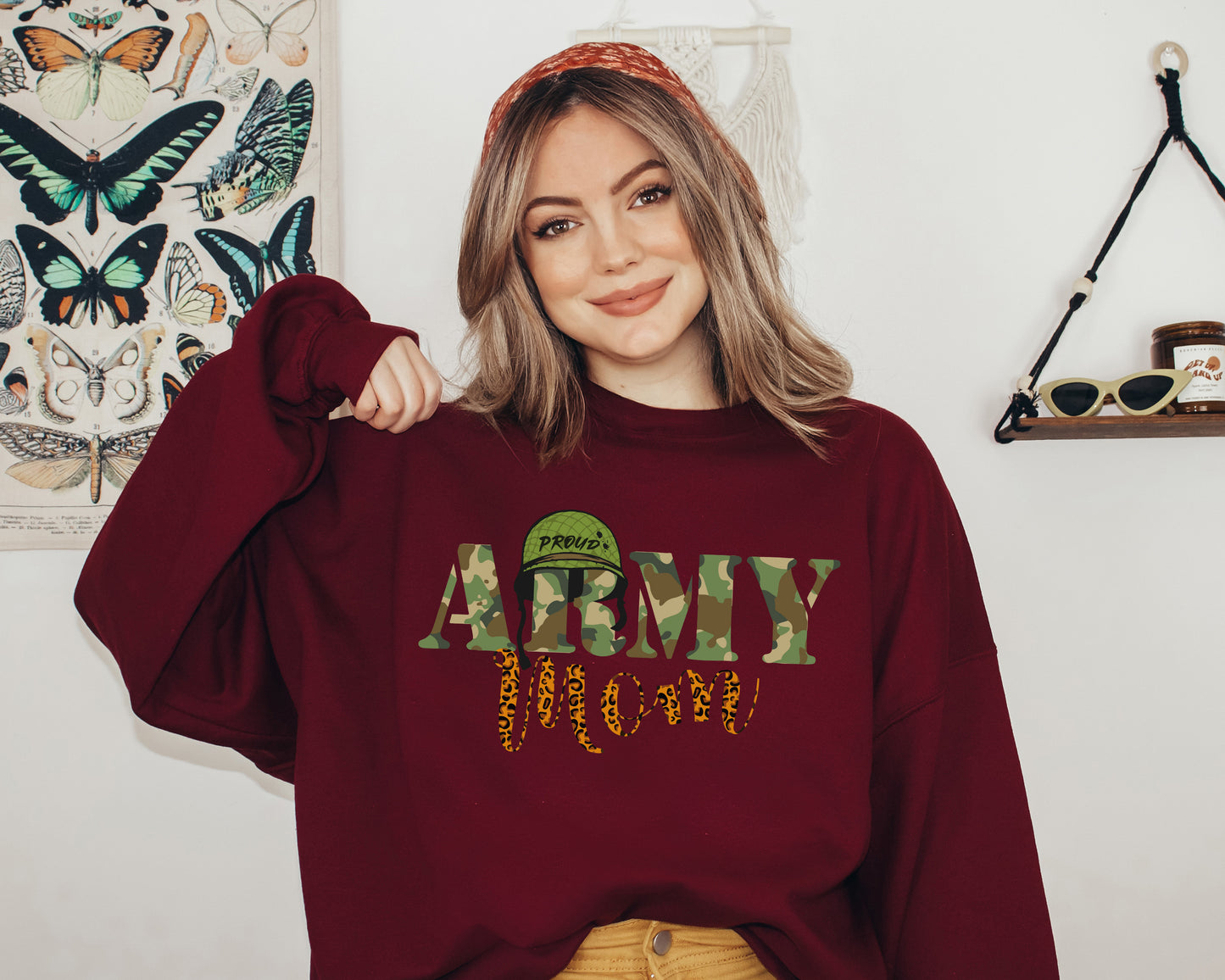 Army Mom Sweatshirt, Gifts For Army Mom, Proud Army Mom Hoodie-newamarketing