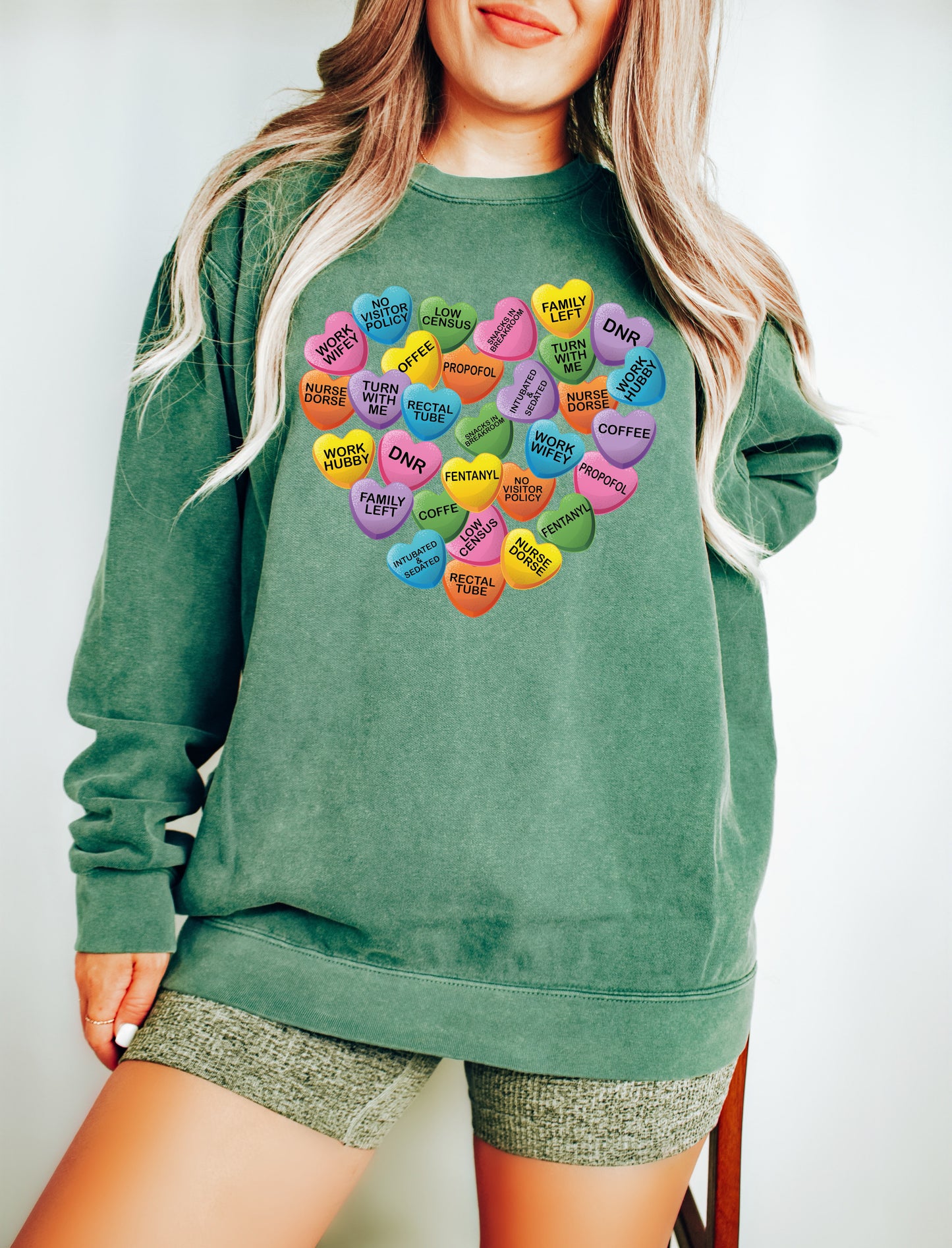 Comfort Color Sweatshirt, Nurse Sweatshirts, Cute Nurse Sweatshirt-newamarketing
