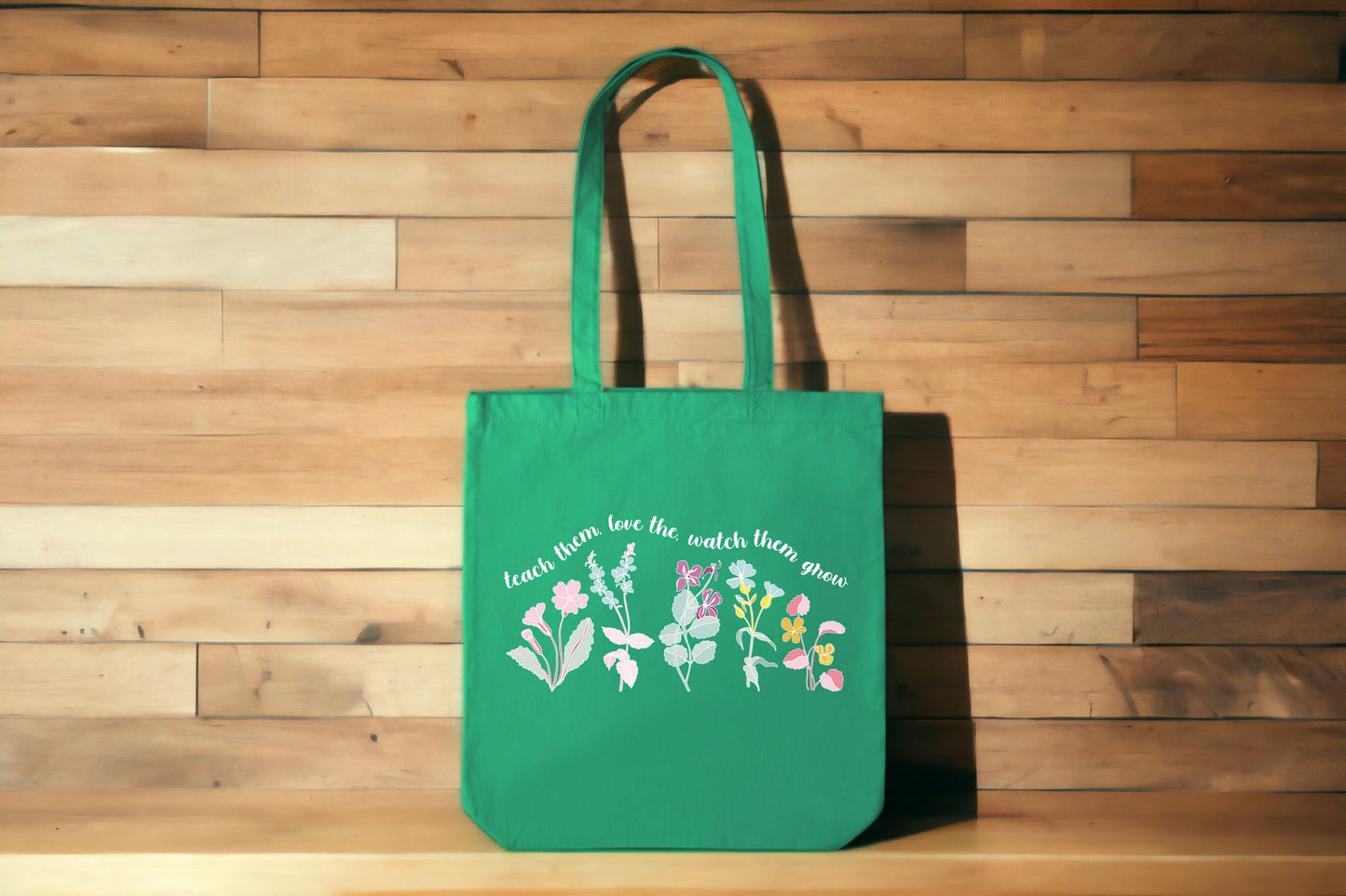 Teach Them Love Them Watch Them Grow, Vintage Floral Bag, Tote For Teachers-newamarketing