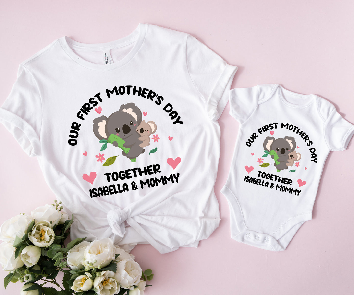 Our First Mothers Day Together Shirts, Personalized Mother's Day Shirts, Mothers Day Matching Outfits-newamarketing