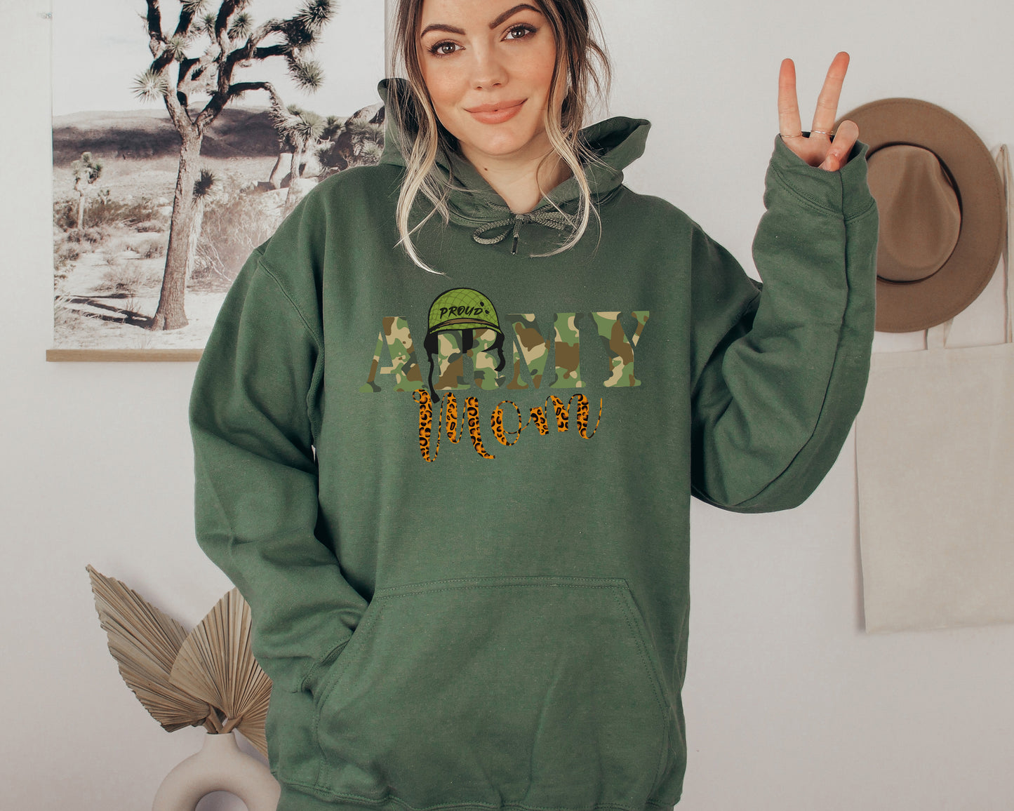 Army Mom Sweatshirt, Gifts For Army Mom, Proud Army Mom Hoodie-newamarketing