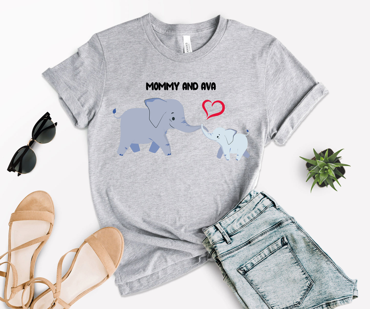 Mother's Day Matching Shirt, Elephant Matching Mommy Shirt, Mother's Day Shirt-newamarketing