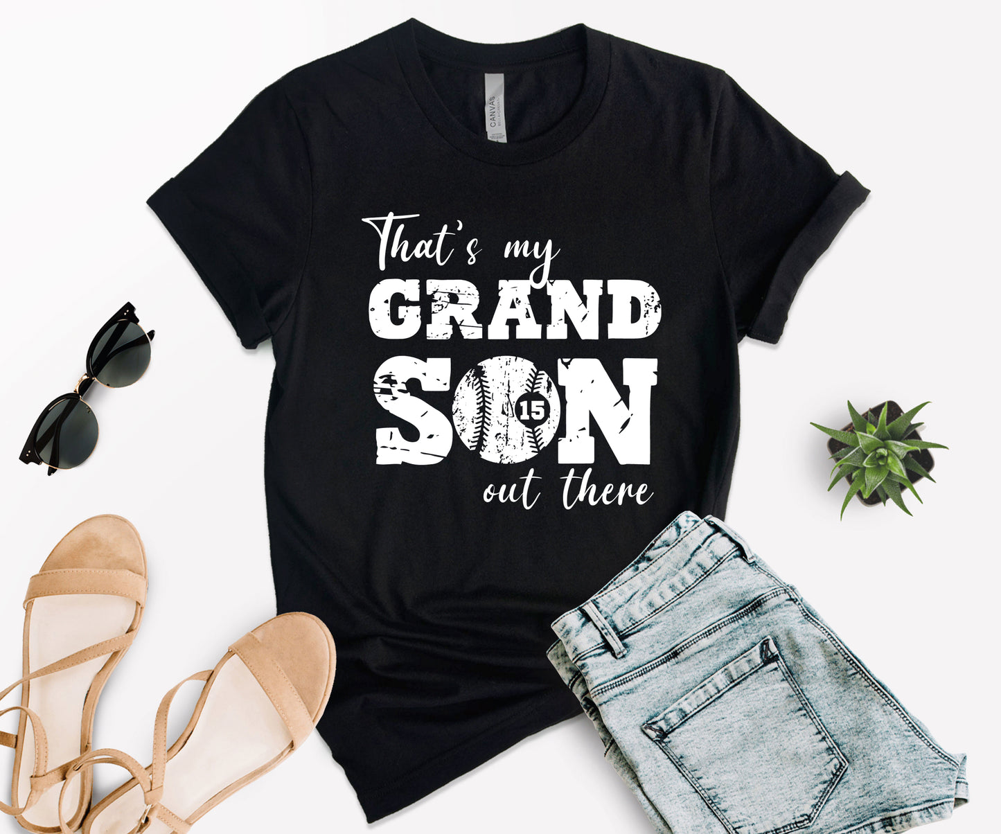 That's My Grandson Shirt, Custom Grandma Baseball Shirt, Grandma Shirt-newamarketing