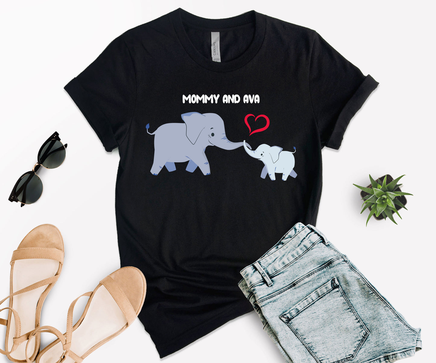 Mother's Day Matching Shirt, Elephant Matching Mommy Shirt, Mother's Day Shirt-newamarketing