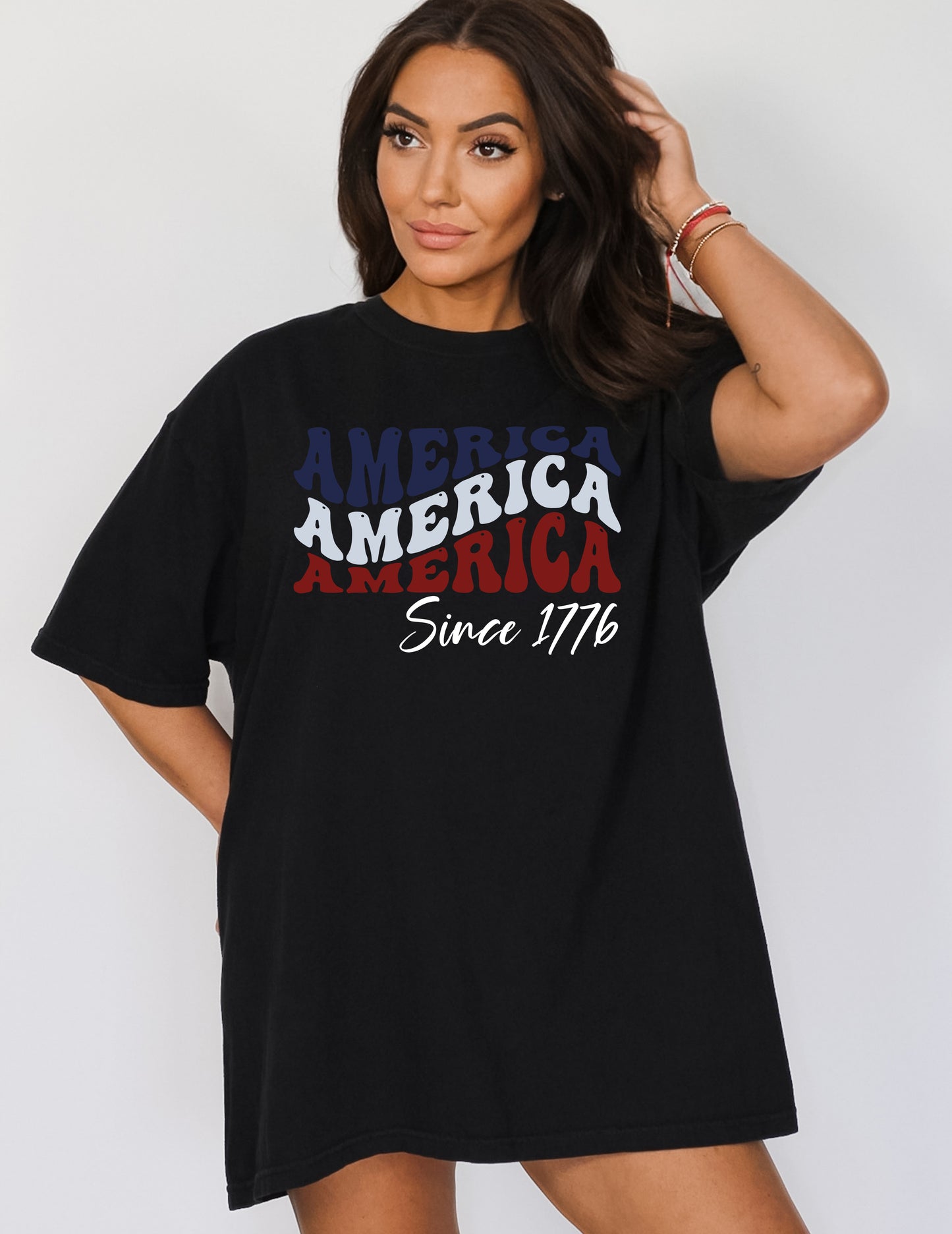 America 1776 Shirt, Independence Day Shirt, Comfort Colors T-Shirts-newamarketing