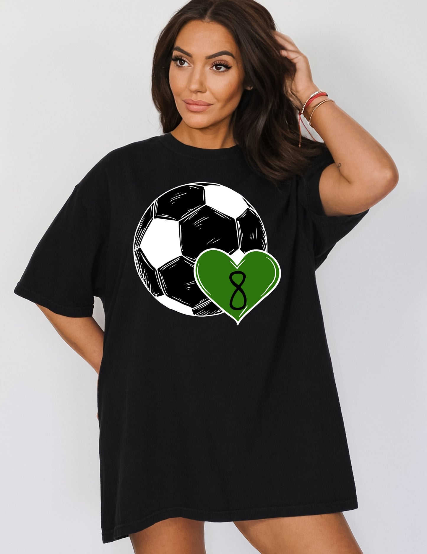 Custom Soccer Mom Shirt, Soccer Number Mom Shirt, Comfort Colors Shirts-newamarketing
