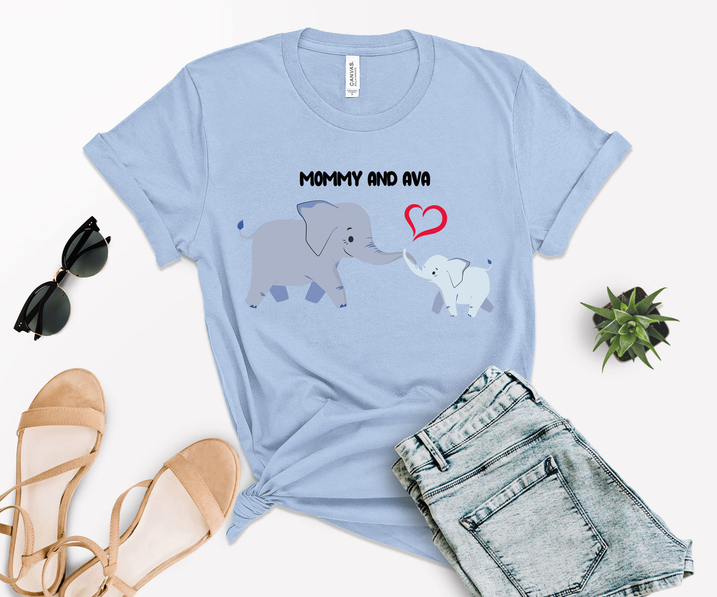 Mother's Day Matching Shirt, Elephant Matching Mommy Shirt, Mother's Day Shirt-newamarketing