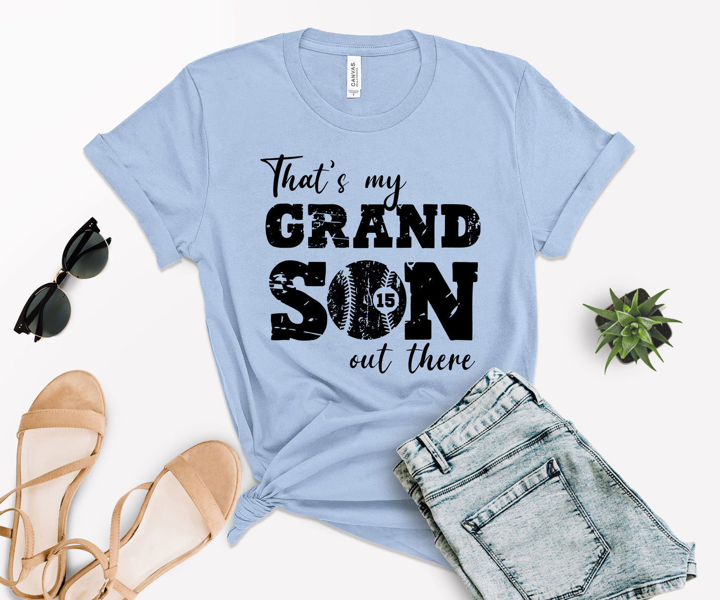 That's My Grandson Shirt, Custom Grandma Baseball Shirt, Grandma Shirt-newamarketing