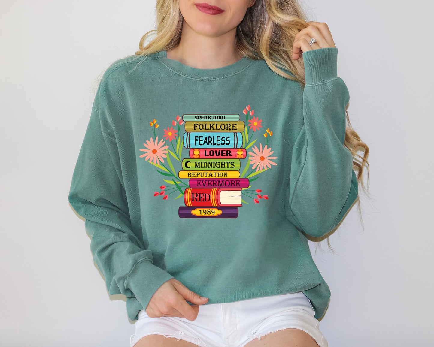 Comfort Color Sweatshirt, Sweatshirts for Book Lovers, Albums As Books Sweatshirt-newamarketing