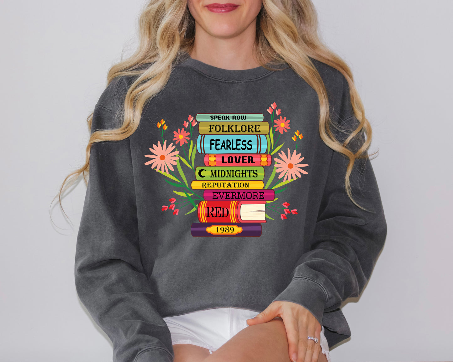 Comfort Color Sweatshirt, Sweatshirts for Book Lovers, Albums As Books Sweatshirt-newamarketing