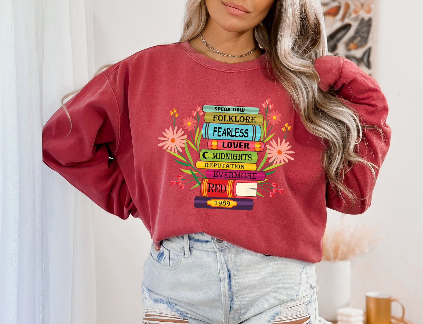 Comfort Color Sweatshirt, Sweatshirts for Book Lovers, Albums As Books Sweatshirt-newamarketing