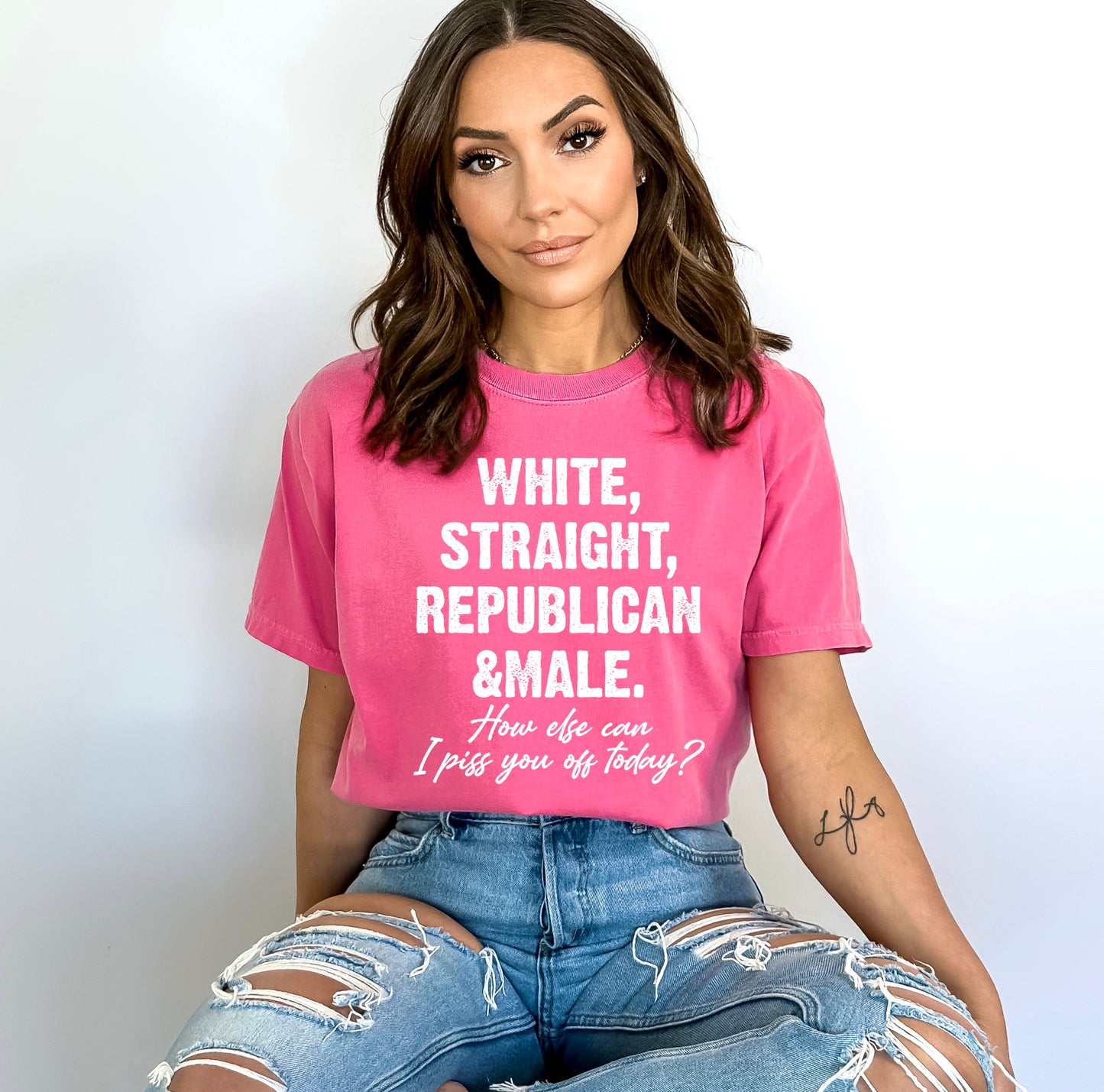 Straight White Male Shirt, Funny Patriotic Shirt, Comfort Colors T-Shirts-newamarketing