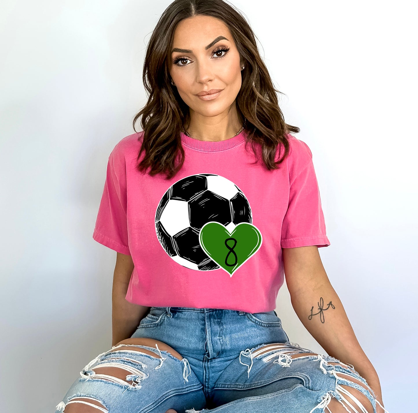 Custom Soccer Mom Shirt, Soccer Number Mom Shirt, Comfort Colors Shirts-newamarketing