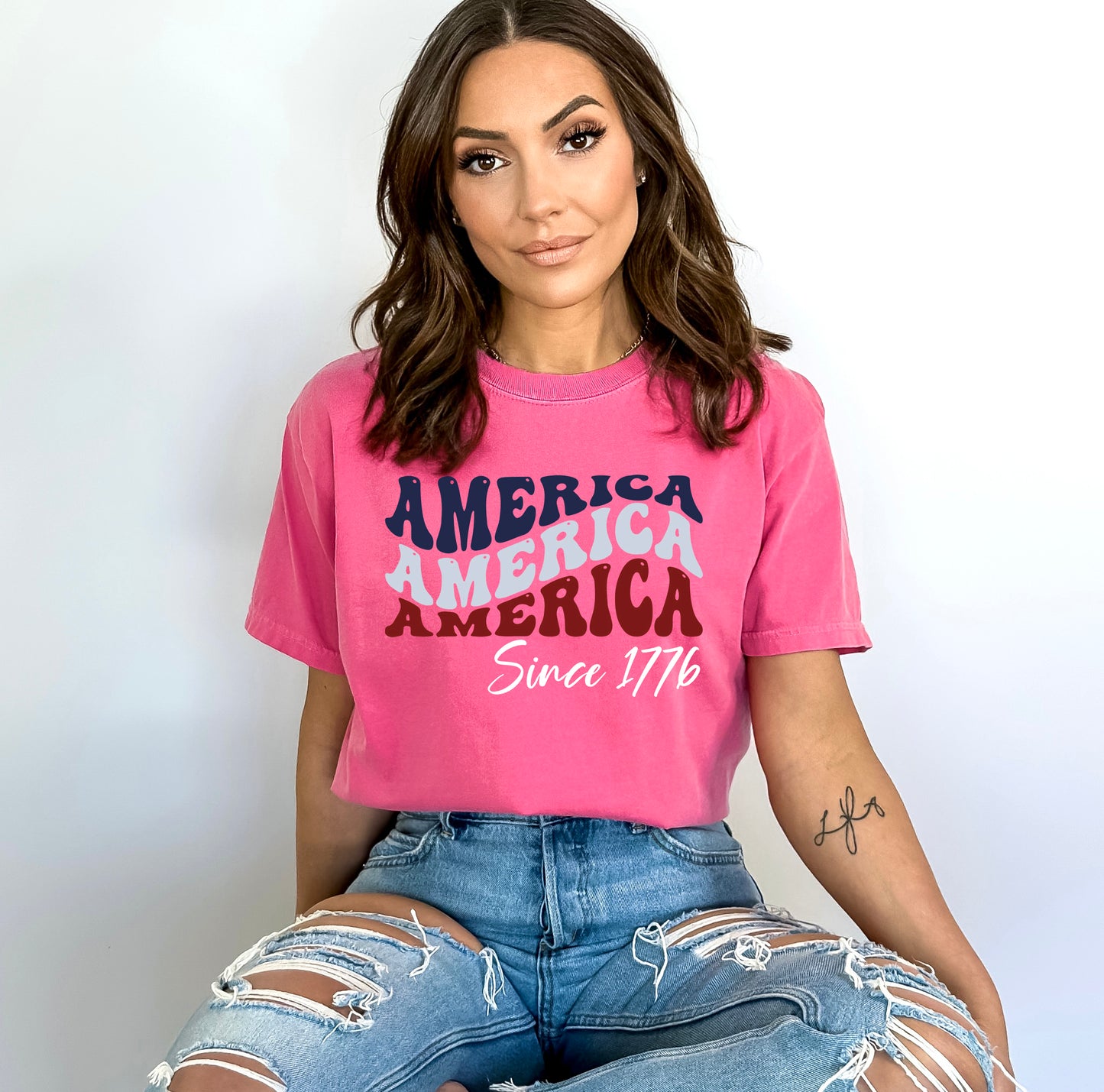 America 1776 Shirt, Independence Day Shirt, Comfort Colors T-Shirts-newamarketing