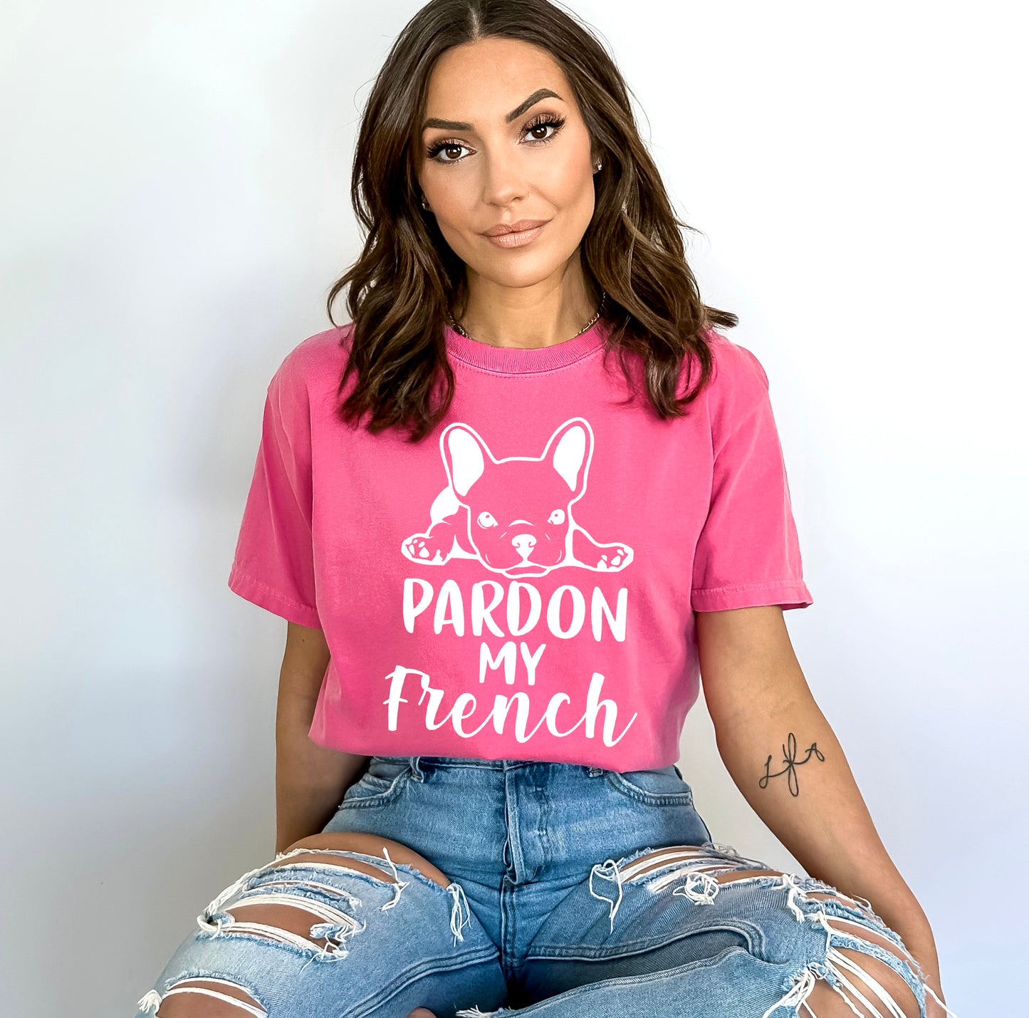 Pardon My French Shirt, French Bulldog Shirt, Comfort Colors Shirt-newamarketing