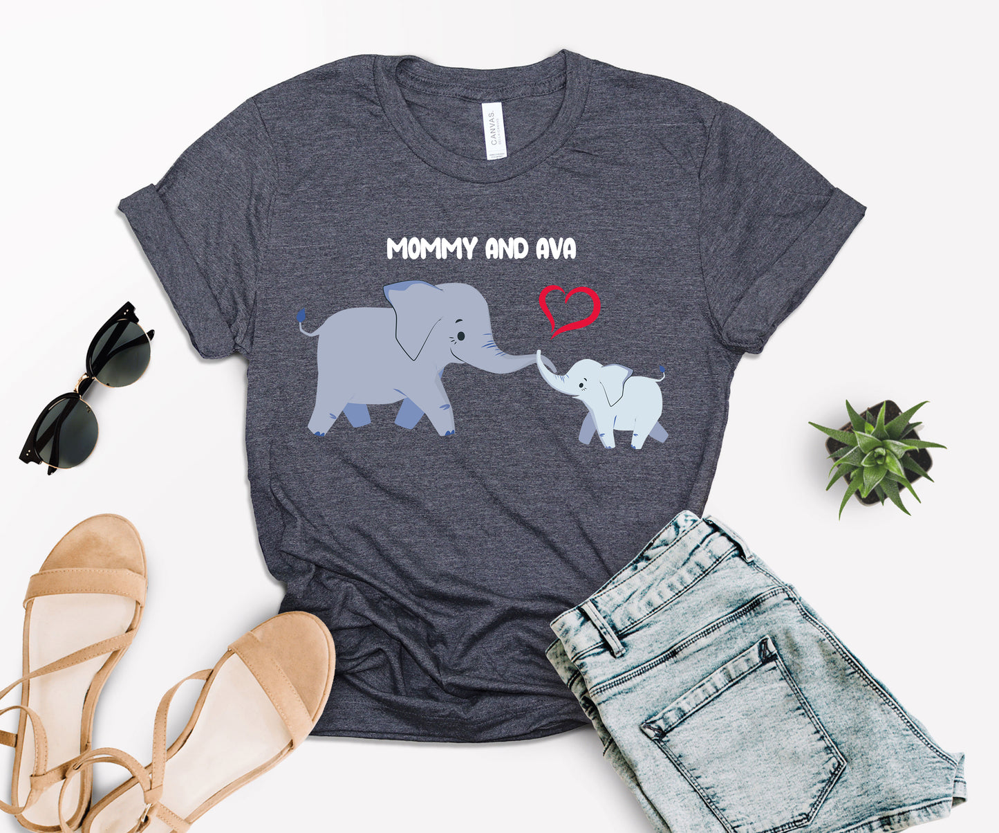 Mother's Day Matching Shirt, Elephant Matching Mommy Shirt, Mother's Day Shirt-newamarketing