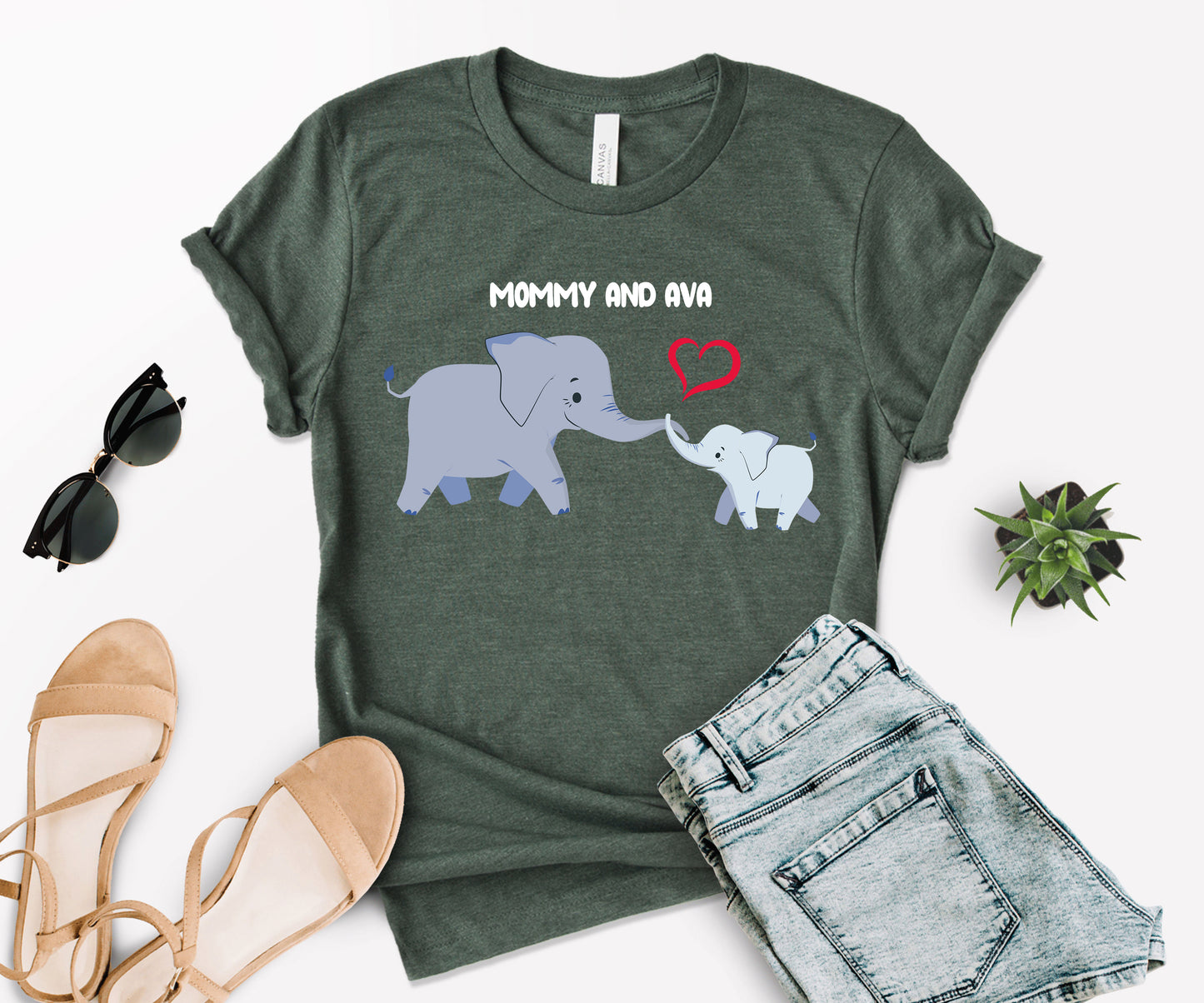 Mother's Day Matching Shirt, Elephant Matching Mommy Shirt, Mother's Day Shirt-newamarketing