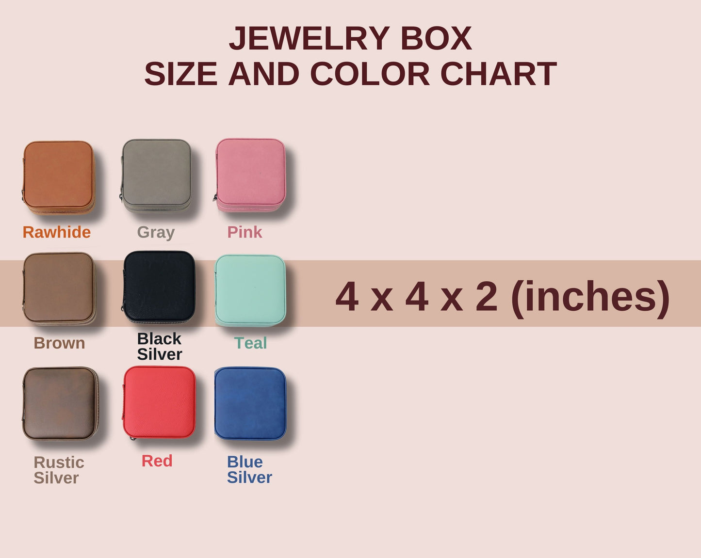 Birth Flower Jewelry Box, Personalized Jewelry Box, Travel Jewelry Box