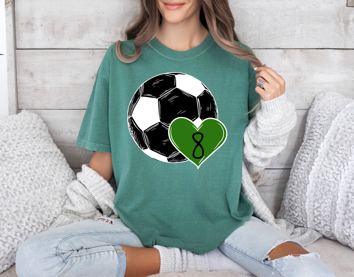Custom Soccer Mom Shirt, Soccer Number Mom Shirt, Comfort Colors Shirts-newamarketing