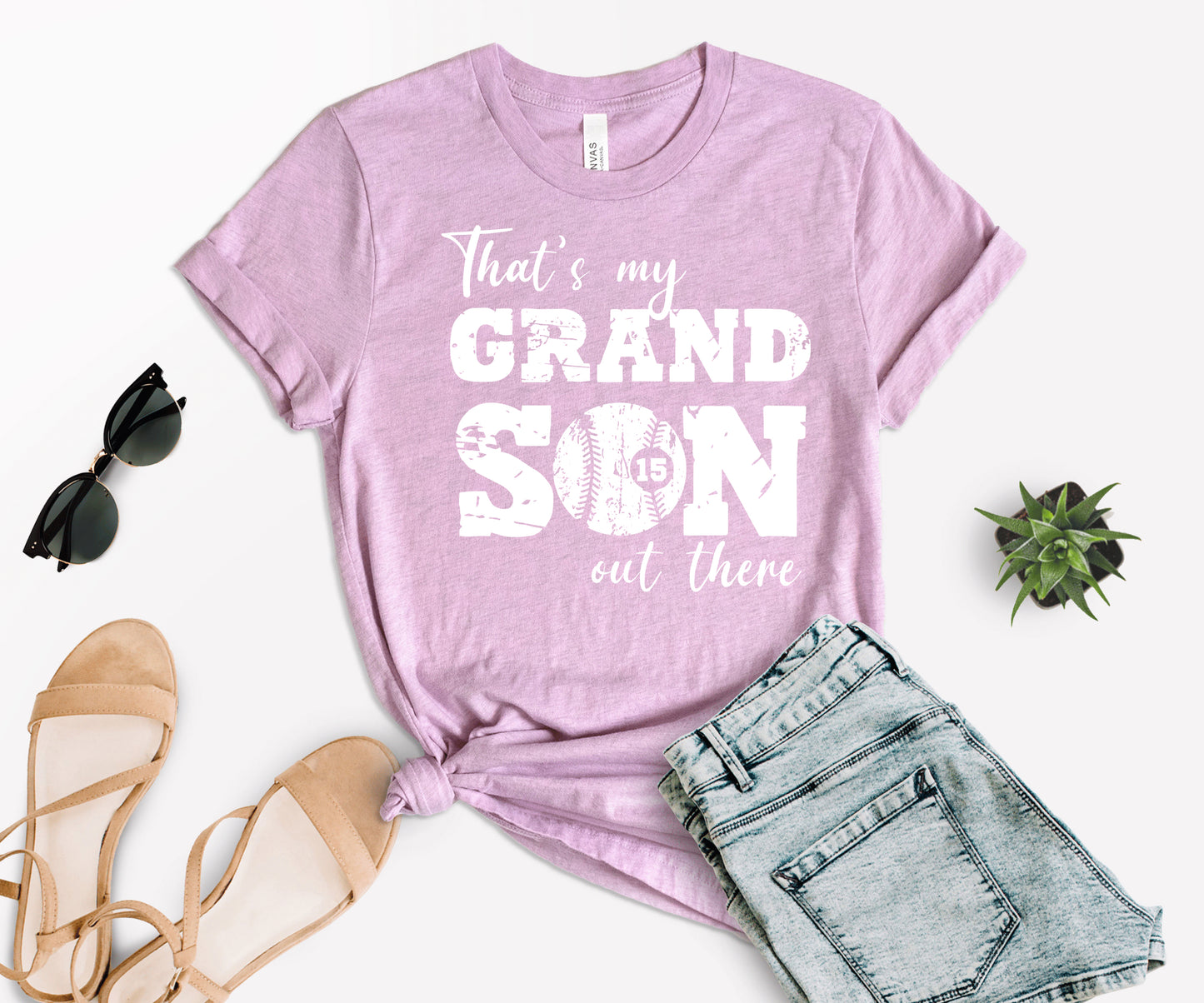 That's My Grandson Shirt, Custom Grandma Baseball Shirt, Grandma Shirt-newamarketing