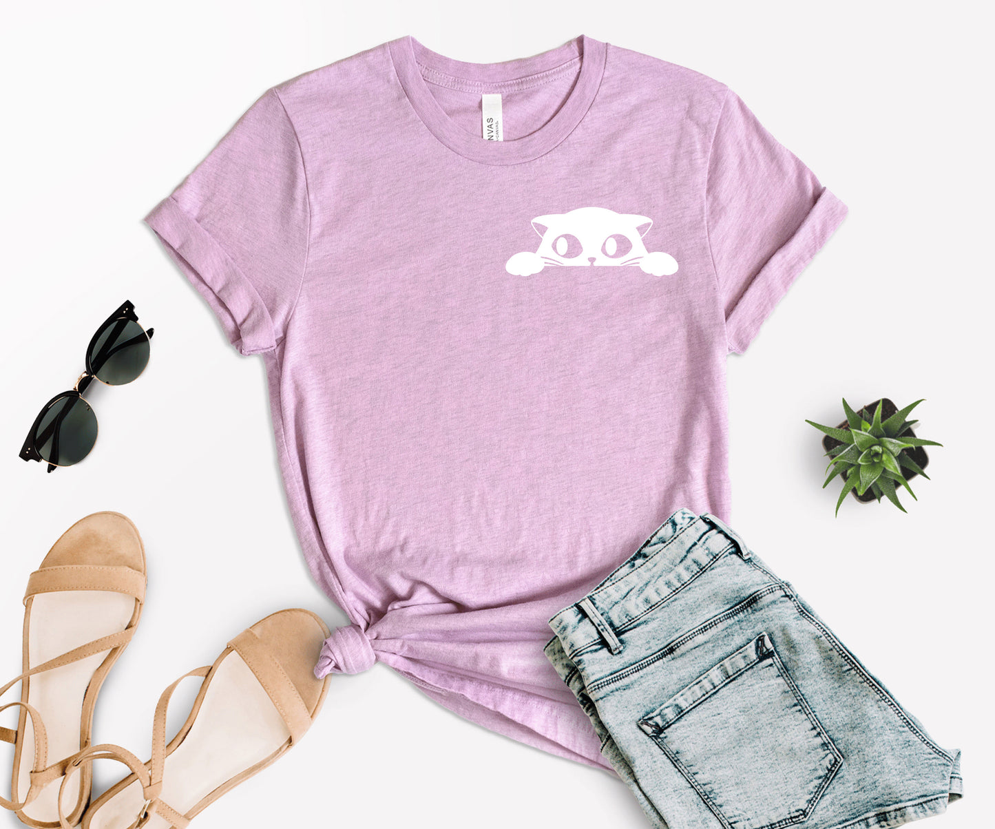 Cat Pocket Shirt, Black Cat Shirt, Cat Shirt-newamarketing