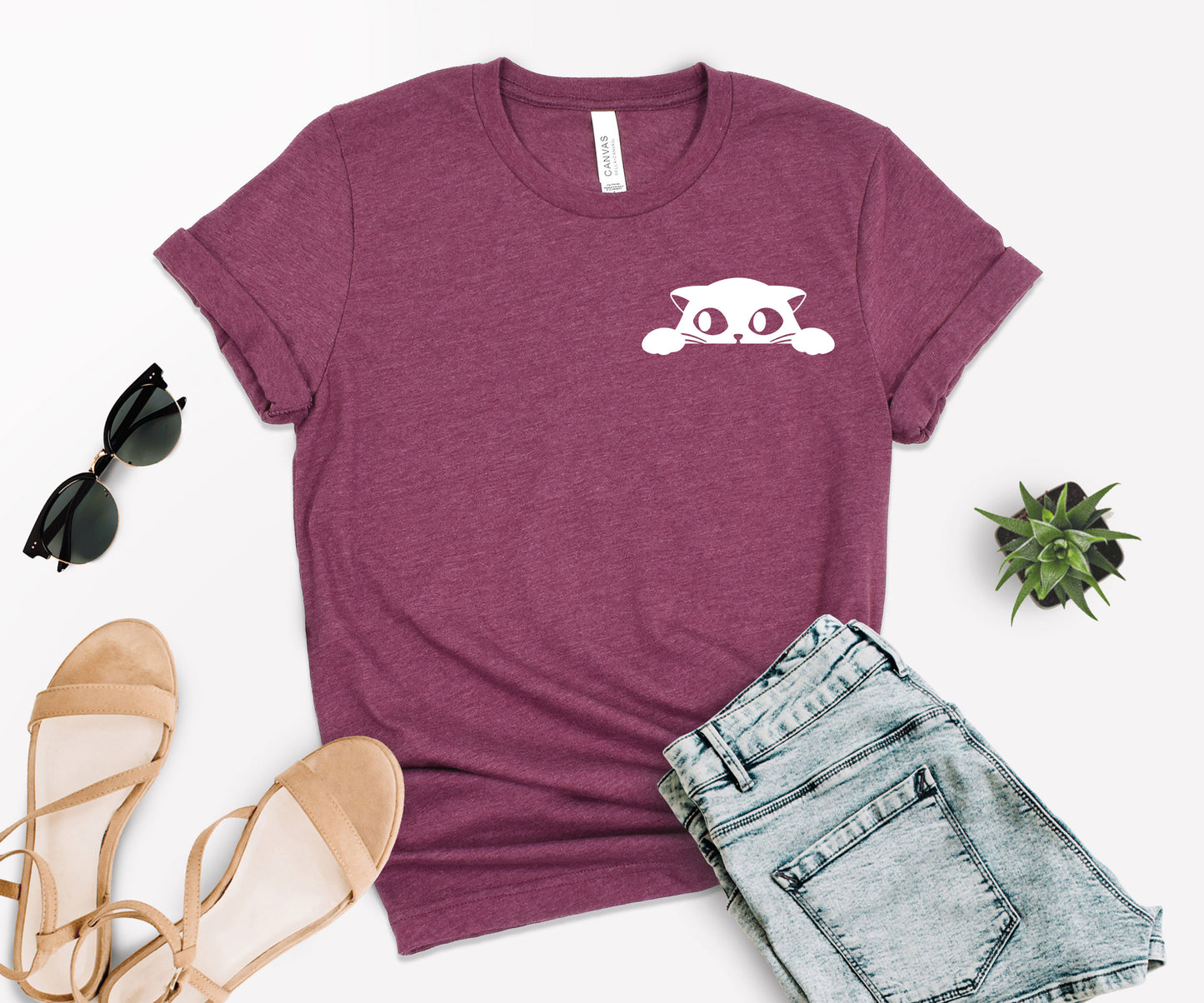 Cat Pocket Shirt, Black Cat Shirt, Cat Shirt-newamarketing