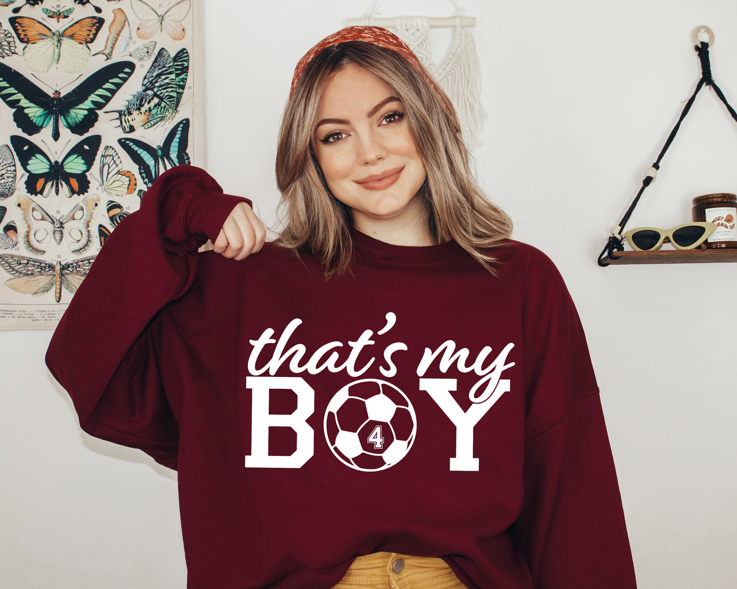 That's My Boy Soccer Sweatshirt, Custom Soccer Hoodie, Soccer Mom Sweatshirt-newamarketing