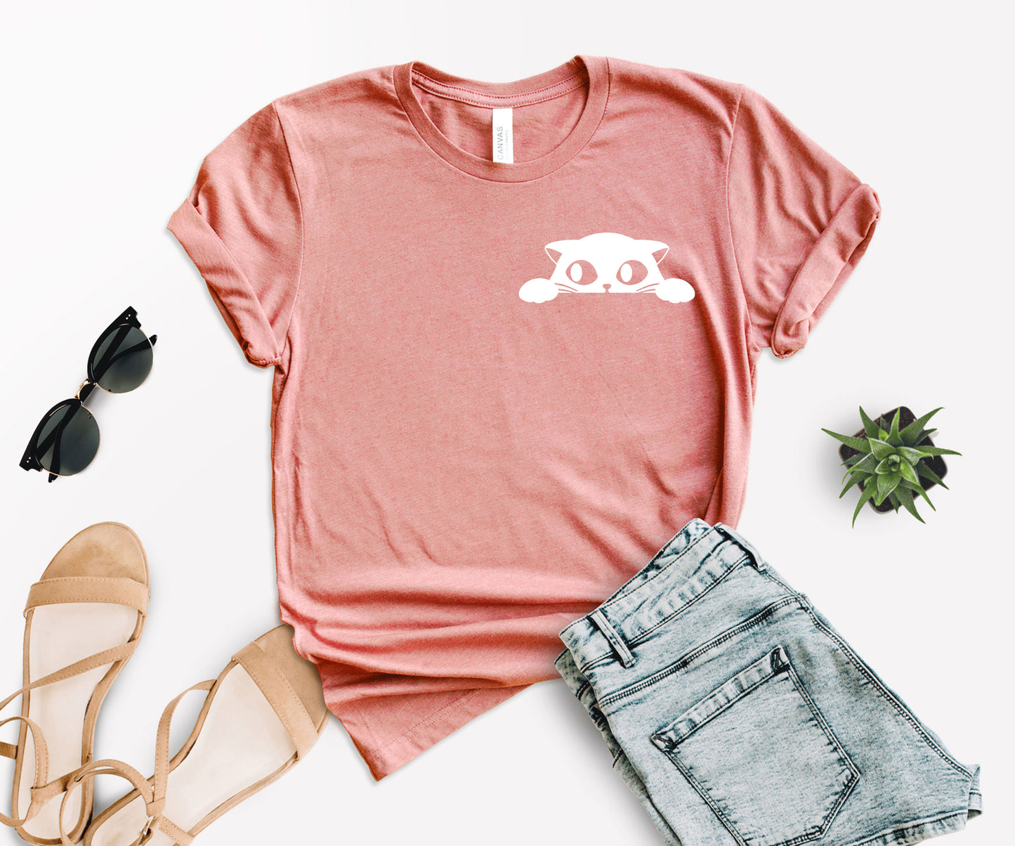 Cat Pocket Shirt, Black Cat Shirt, Cat Shirt-newamarketing