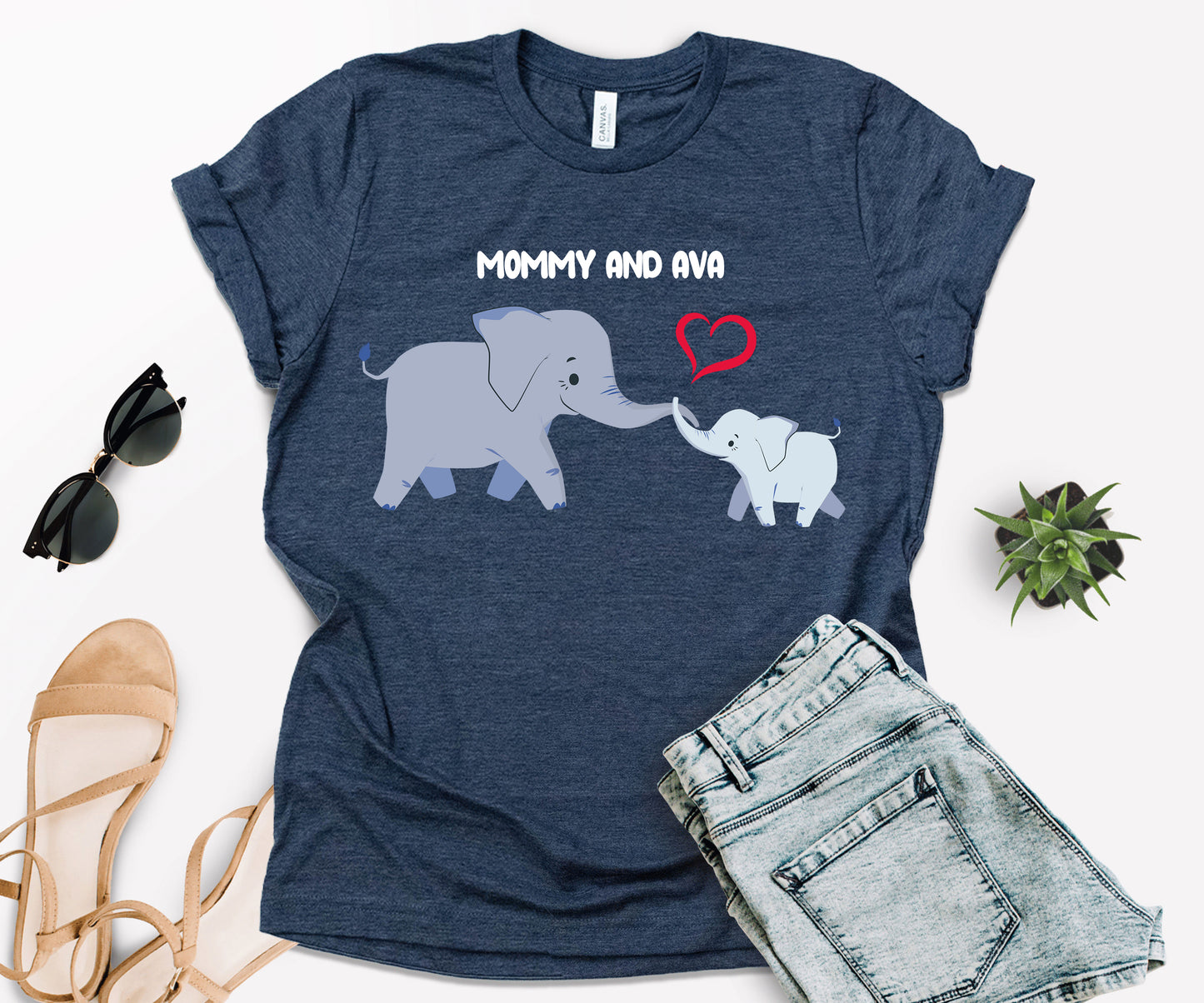 Mother's Day Matching Shirt, Elephant Matching Mommy Shirt, Mother's Day Shirt-newamarketing