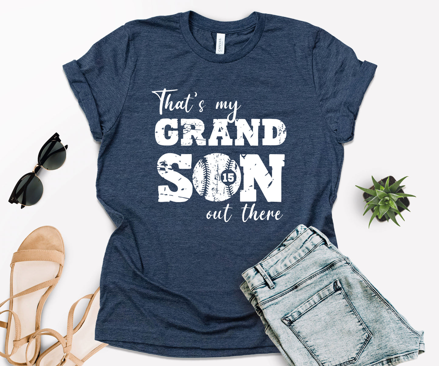 That's My Grandson Shirt, Custom Grandma Baseball Shirt, Grandma Shirt-newamarketing