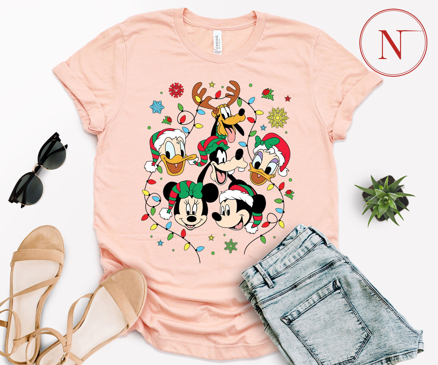 Disney-Inspired Christmas T-Shirt for All Ages – Festive Holiday Tees for Men, Women, Kids & Babies