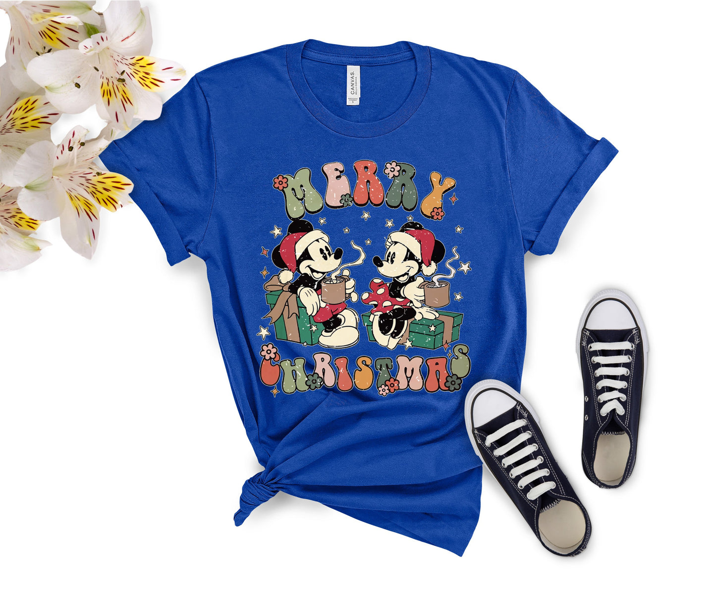 Vintage Disney-Inspired Christmas T-Shirt – Holiday Character Tee for All Ages