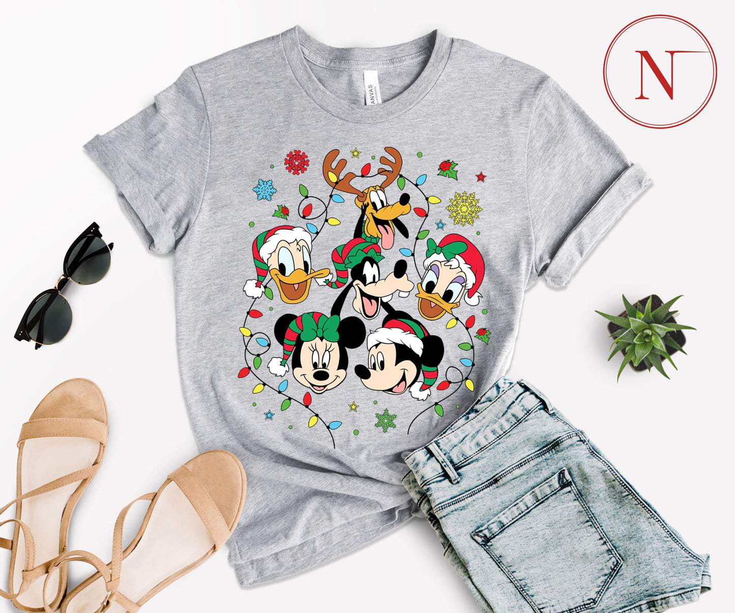 Disney-Inspired Christmas T-Shirt for All Ages – Festive Holiday Tees for Men, Women, Kids & Babies