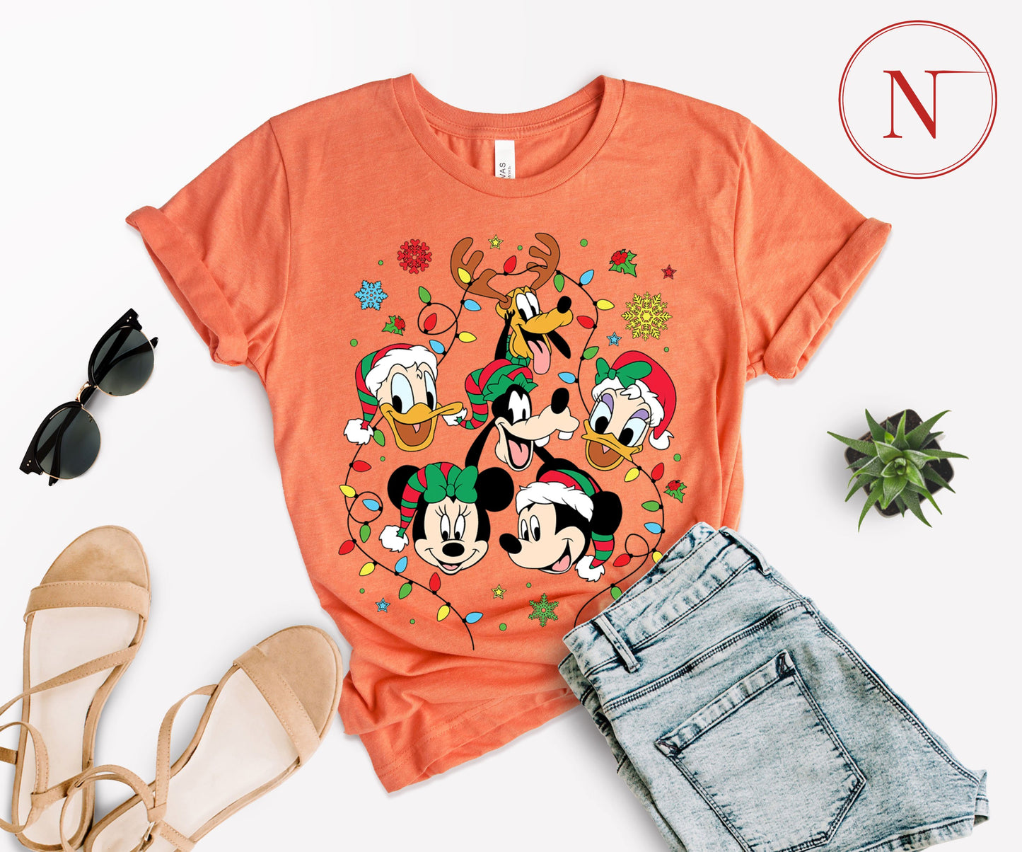 Disney-Inspired Christmas T-Shirt for All Ages – Festive Holiday Tees for Men, Women, Kids & Babies