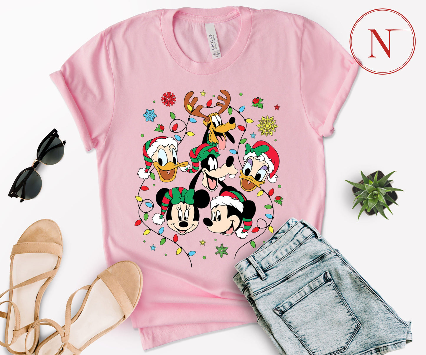 Disney-Inspired Christmas T-Shirt for All Ages – Festive Holiday Tees for Men, Women, Kids & Babies