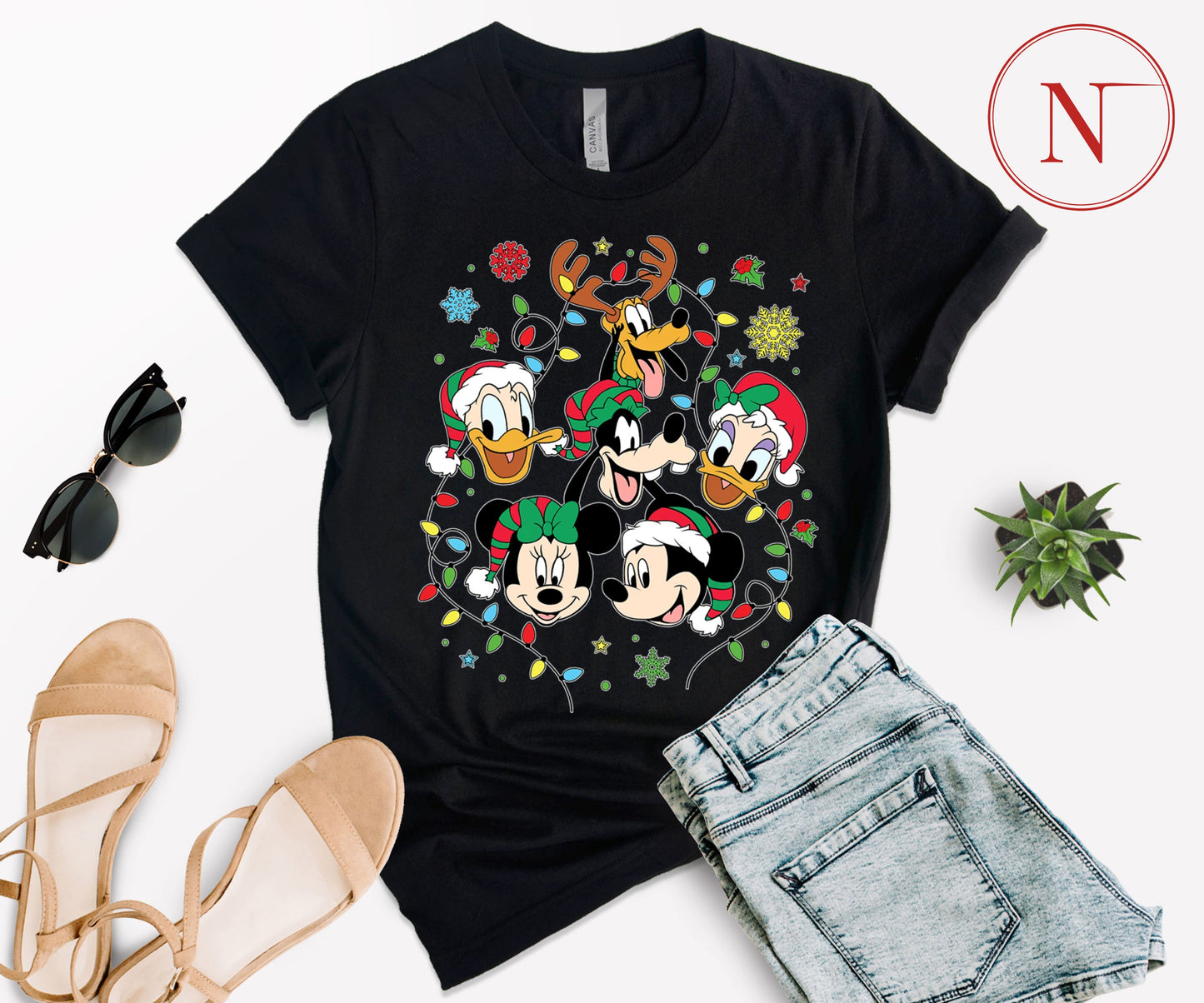 Disney-Inspired Christmas T-Shirt for All Ages – Festive Holiday Tees for Men, Women, Kids & Babies