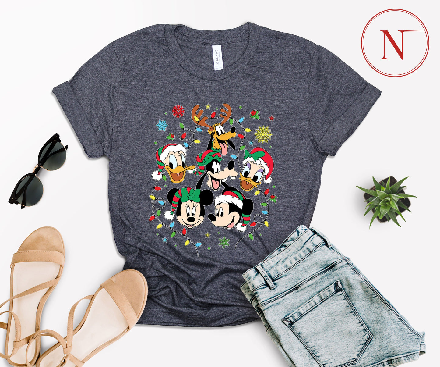 Disney-Inspired Christmas T-Shirt for All Ages – Festive Holiday Tees for Men, Women, Kids & Babies