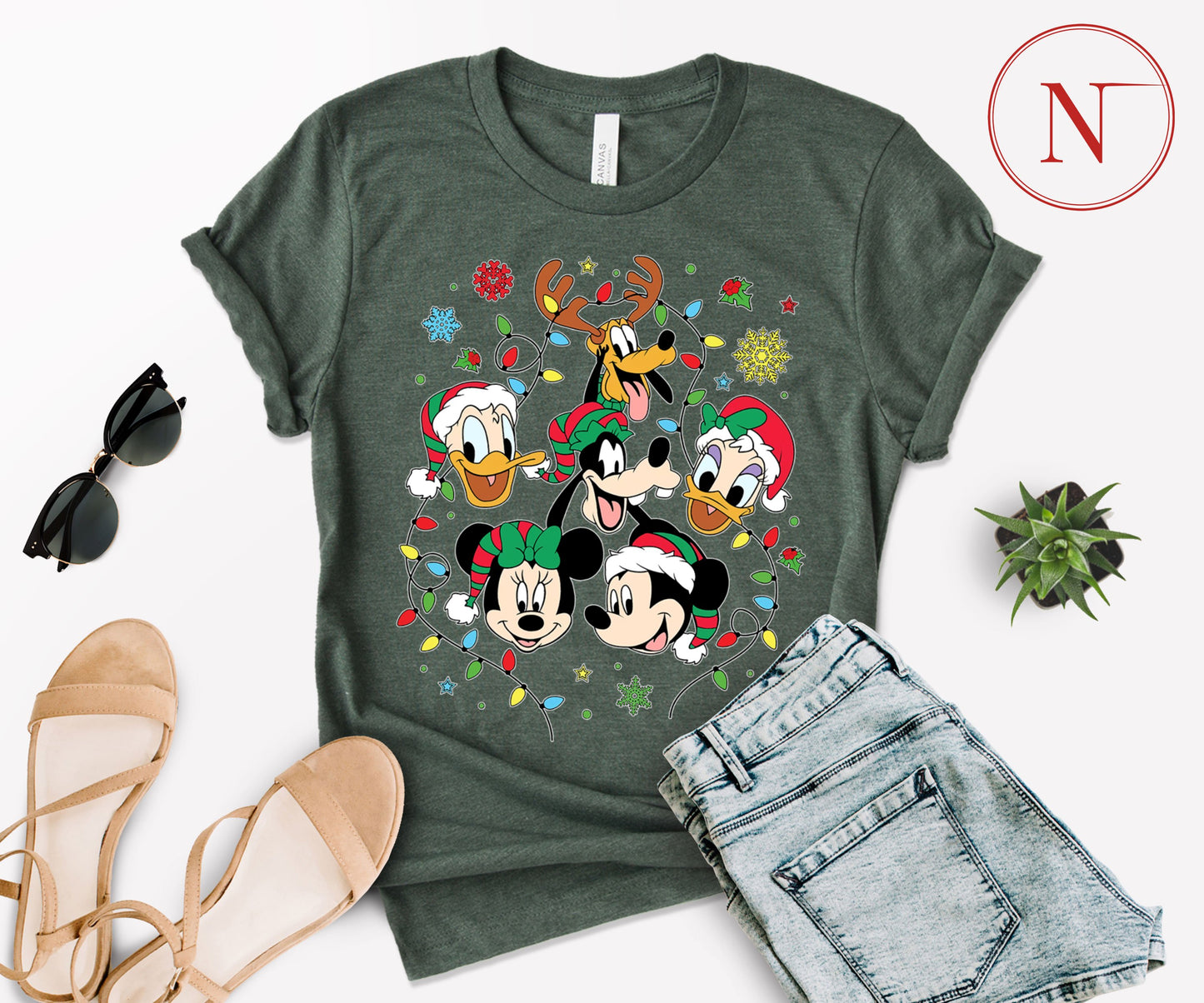Disney-Inspired Christmas T-Shirt for All Ages – Festive Holiday Tees for Men, Women, Kids & Babies