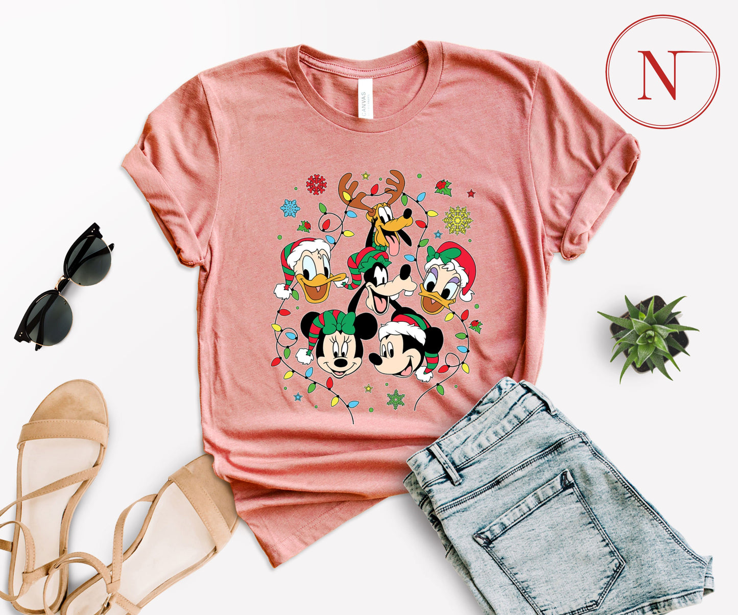Disney-Inspired Christmas T-Shirt for All Ages – Festive Holiday Tees for Men, Women, Kids & Babies