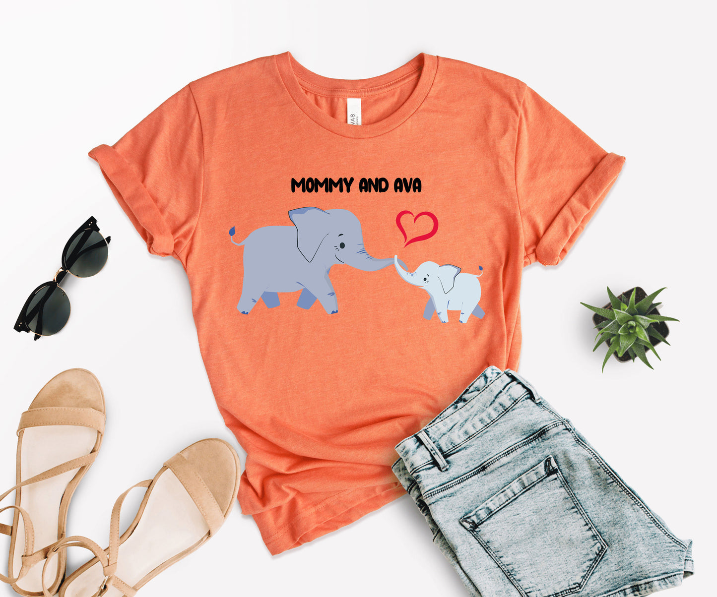 Mother's Day Matching Shirt, Elephant Matching Mommy Shirt, Mother's Day Shirt-newamarketing