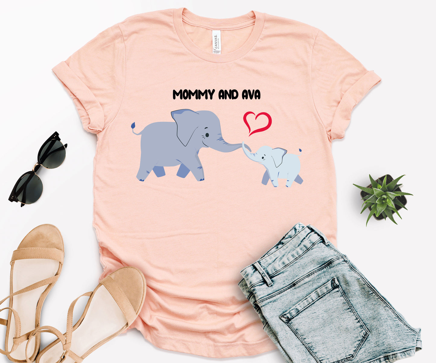 Mother's Day Matching Shirt, Elephant Matching Mommy Shirt, Mother's Day Shirt-newamarketing