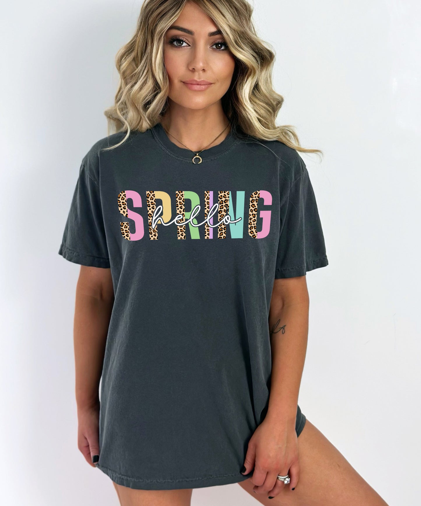Hello Spring Shirt, Spring Shirt, Comfort Colors T-Shirts-newamarketing